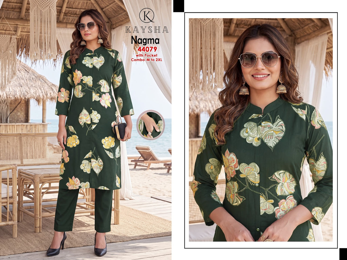 Nagma Kysa Vertican Kurti Pant Set Manufacturer Gujarat