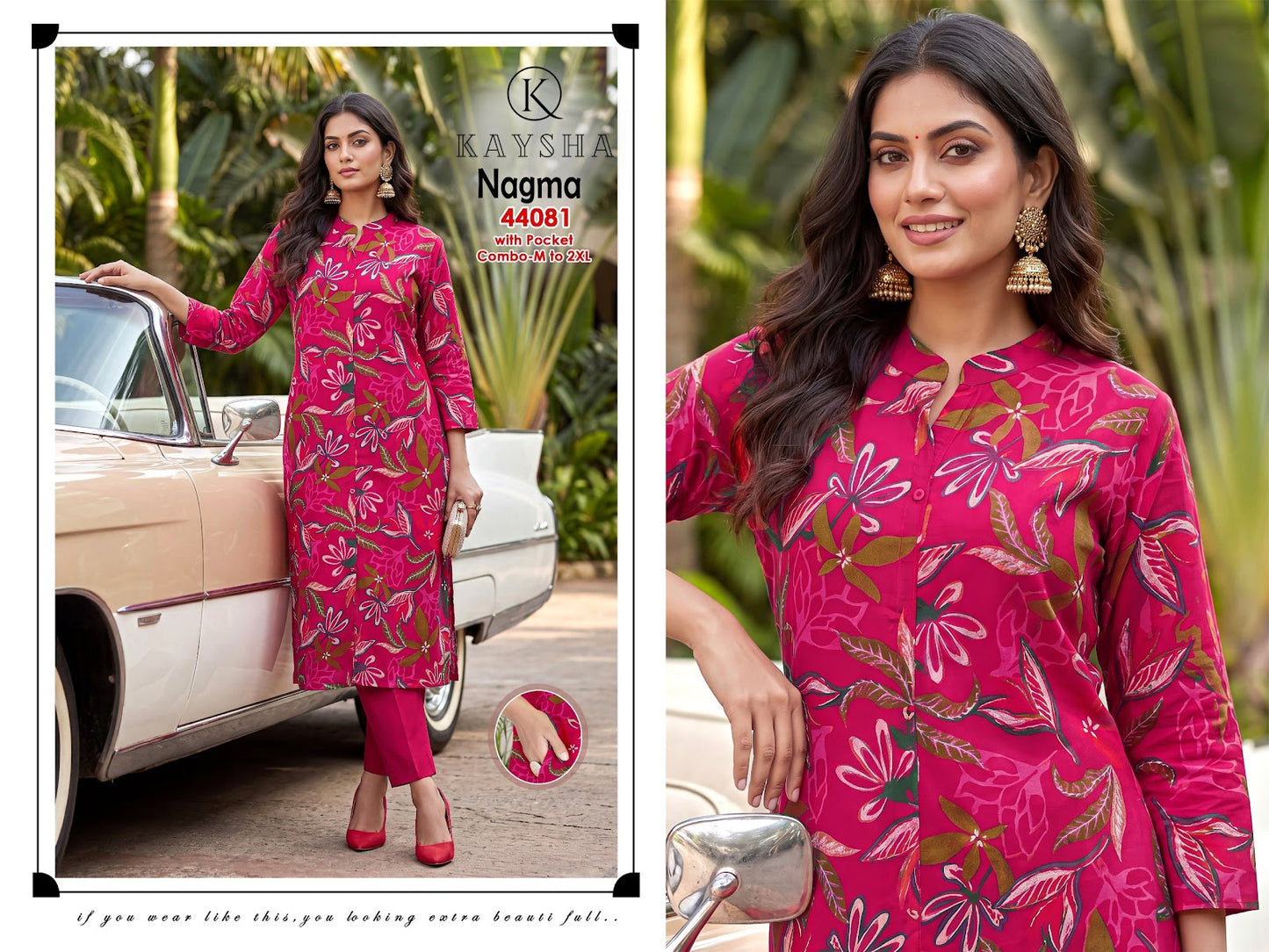 Nagma Kysa Vertican Kurti Pant Set Manufacturer Gujarat