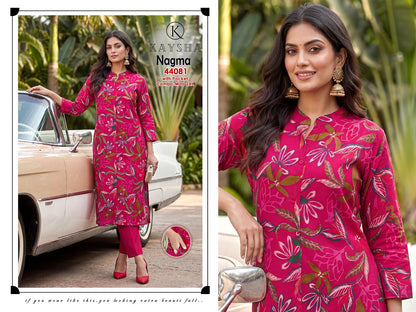 Nagma Kysa Vertican Kurti Pant Set Manufacturer Gujarat
