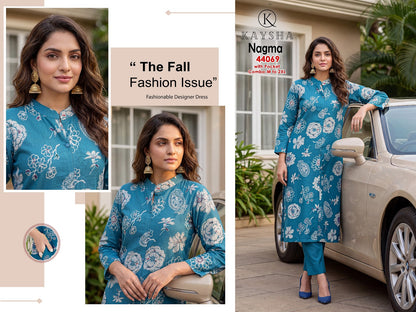 Nagma Kysa Vertican Kurti Pant Set Manufacturer Gujarat