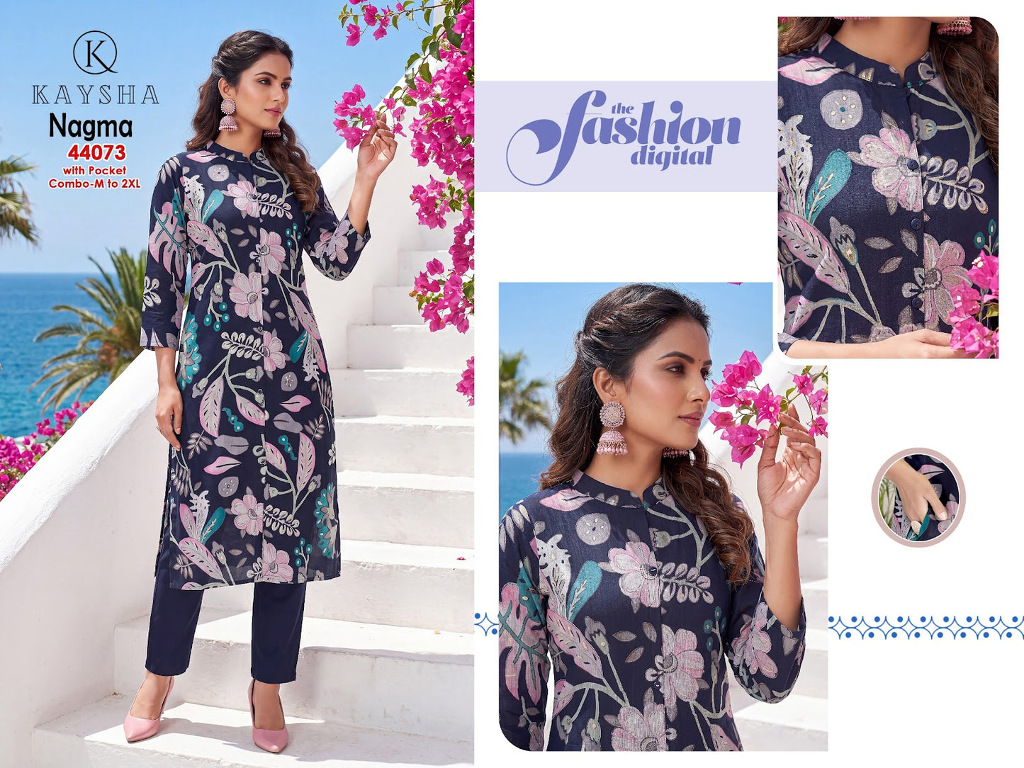 Nagma Kysa Vertican Kurti Pant Set Manufacturer Gujarat