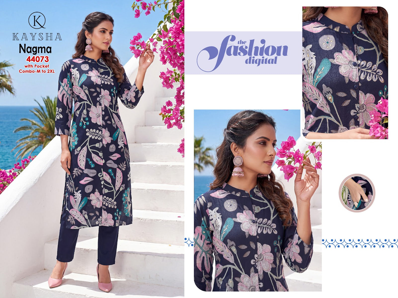 Nagma Kysa Vertican Kurti Pant Set Manufacturer Gujarat
