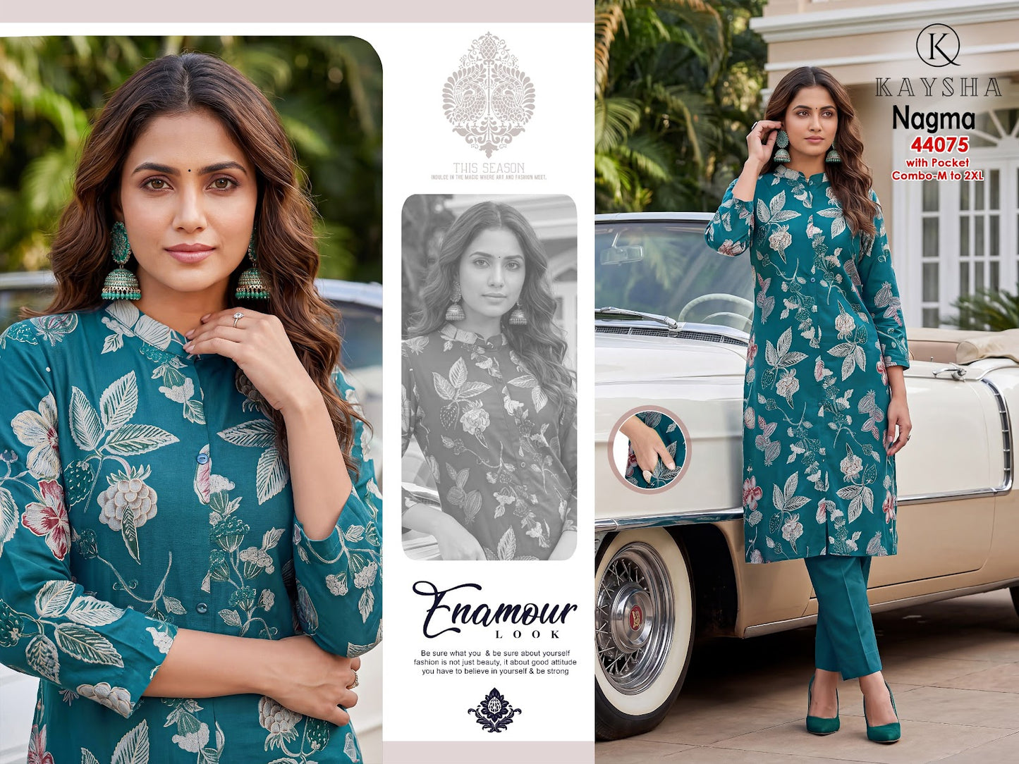 Nagma Kysa Vertican Kurti Pant Set Manufacturer Gujarat