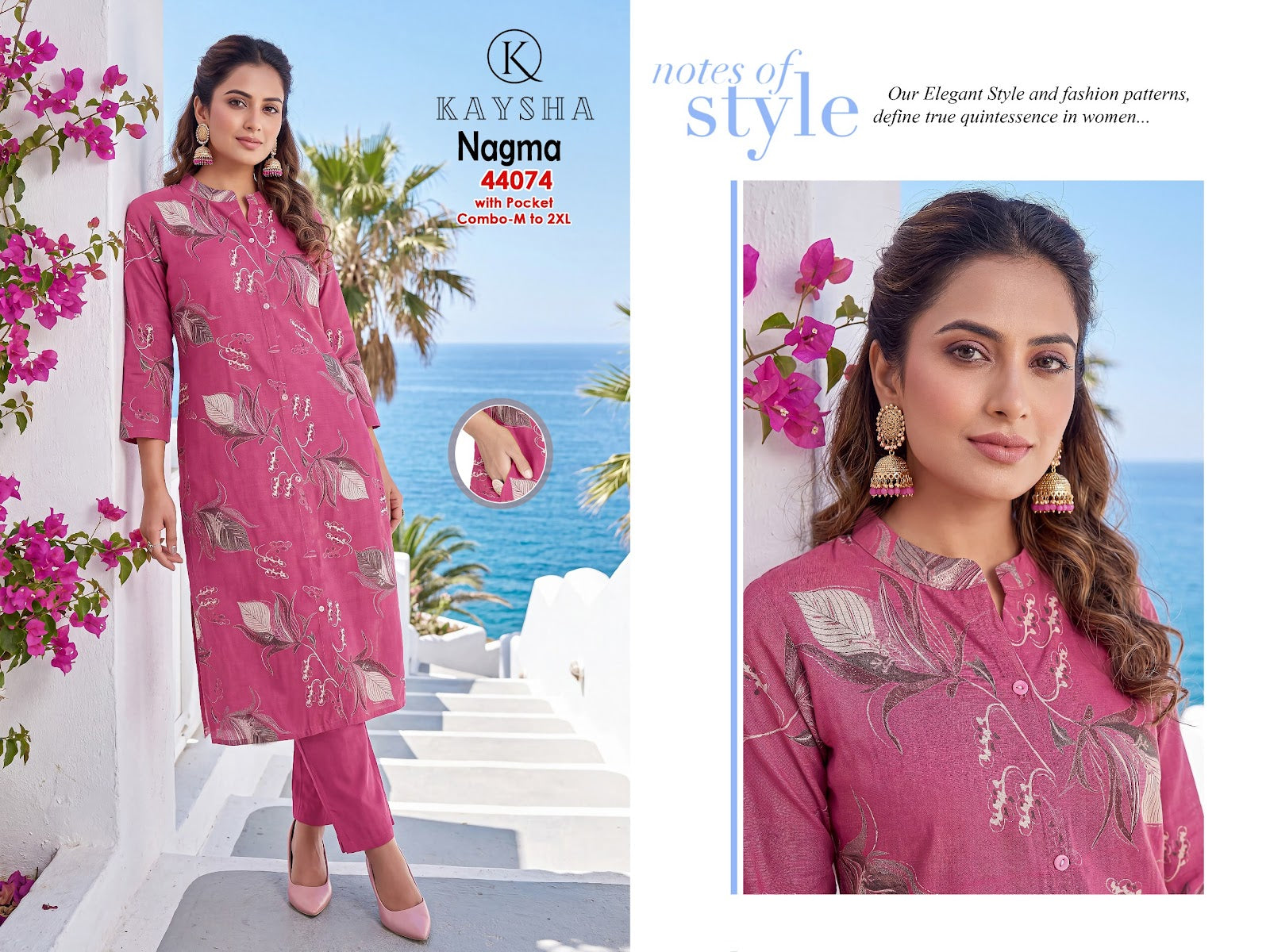 Nagma Kysa Vertican Kurti Pant Set Manufacturer Gujarat