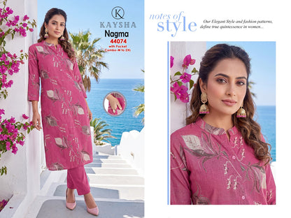Nagma Kysa Vertican Kurti Pant Set Manufacturer Gujarat