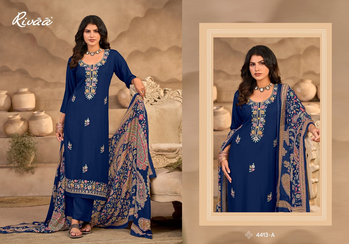 Nagma Rivaa Viscose Pashmina Suits Supplier