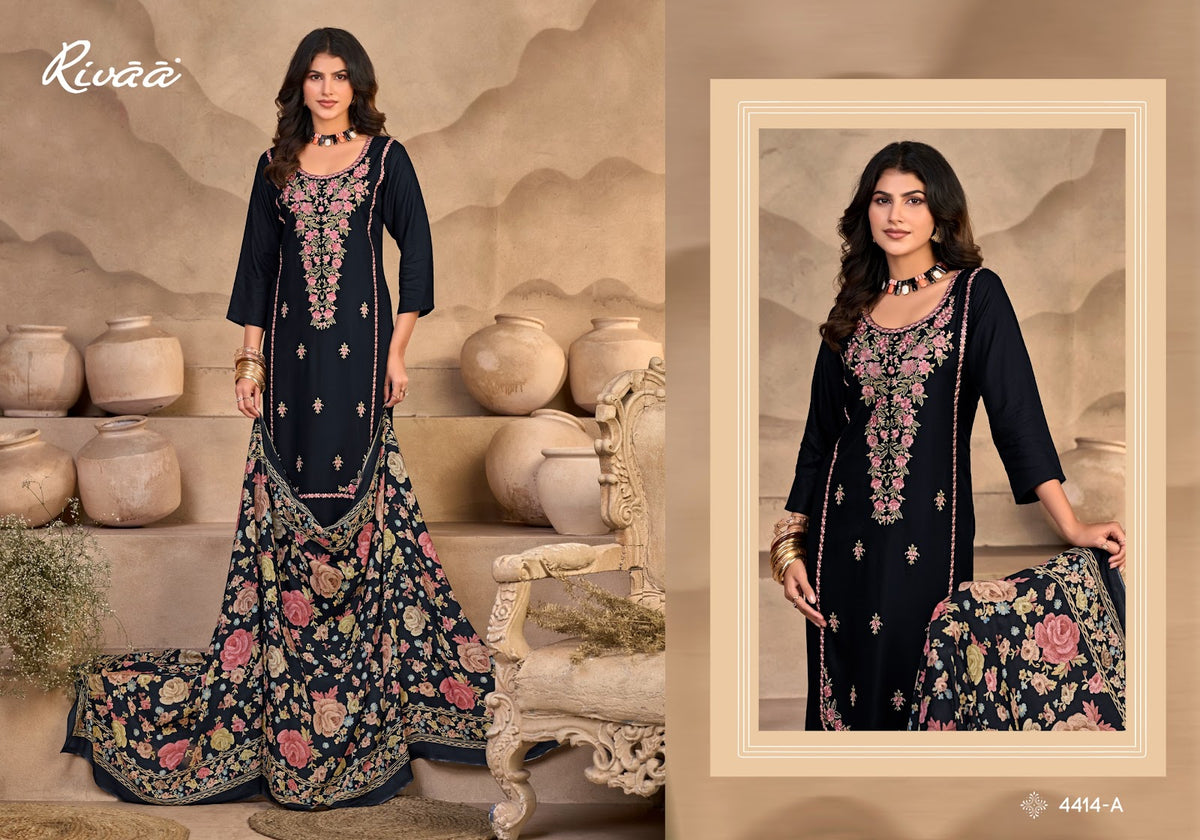 Nagma Rivaa Viscose Pashmina Suits Supplier