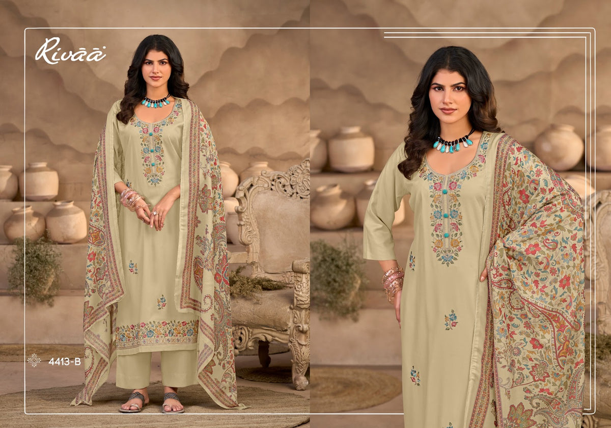 Nagma Rivaa Viscose Pashmina Suits Supplier