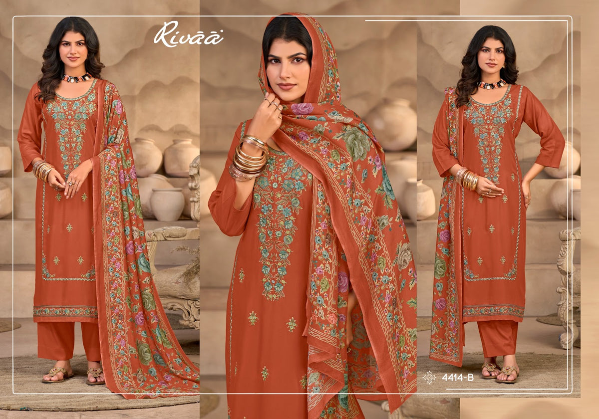 Nagma Rivaa Viscose Pashmina Suits Supplier