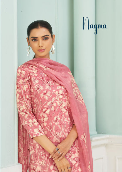 Nagma Sargam Prints Pure Jam Pant Style Suits Wholesaler Ahmedabad