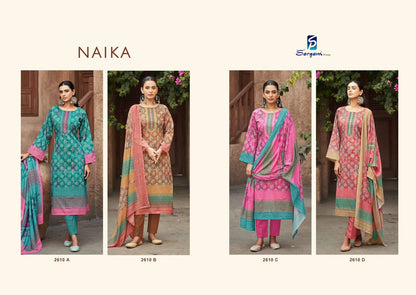 Naika Sargam Prints Pure Jam Pant Style Suits Exporter