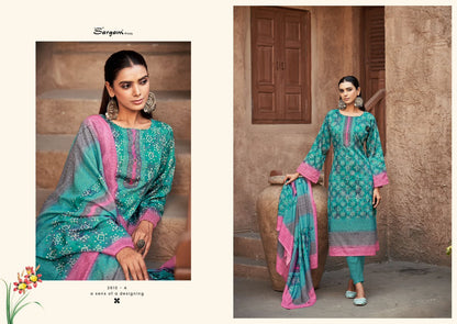 Naika Sargam Prints Pure Jam Pant Style Suits Exporter