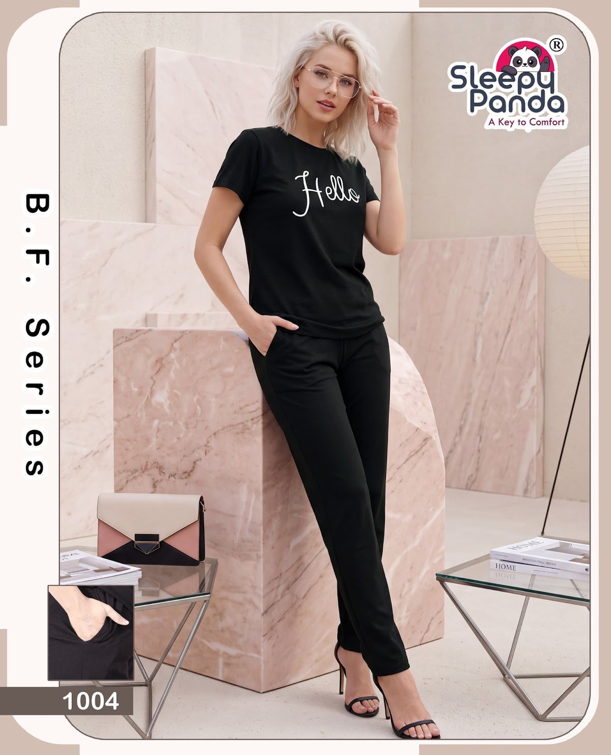 Naina 1004 Sleepy Panda Fancy Pyjama Night Suits Manufacturer Ahmedabad