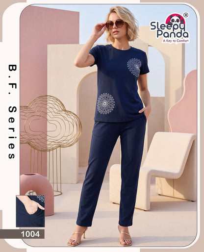 Naina 1004 Sleepy Panda Fancy Pyjama Night Suits Manufacturer Ahmedabad