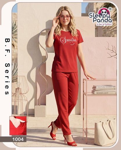 Naina 1004 Sleepy Panda Fancy Pyjama Night Suits Manufacturer Ahmedabad
