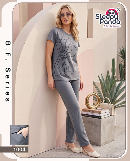 Naina 1004 Sleepy Panda Fancy Pyjama Night Suits Manufacturer Ahmedabad