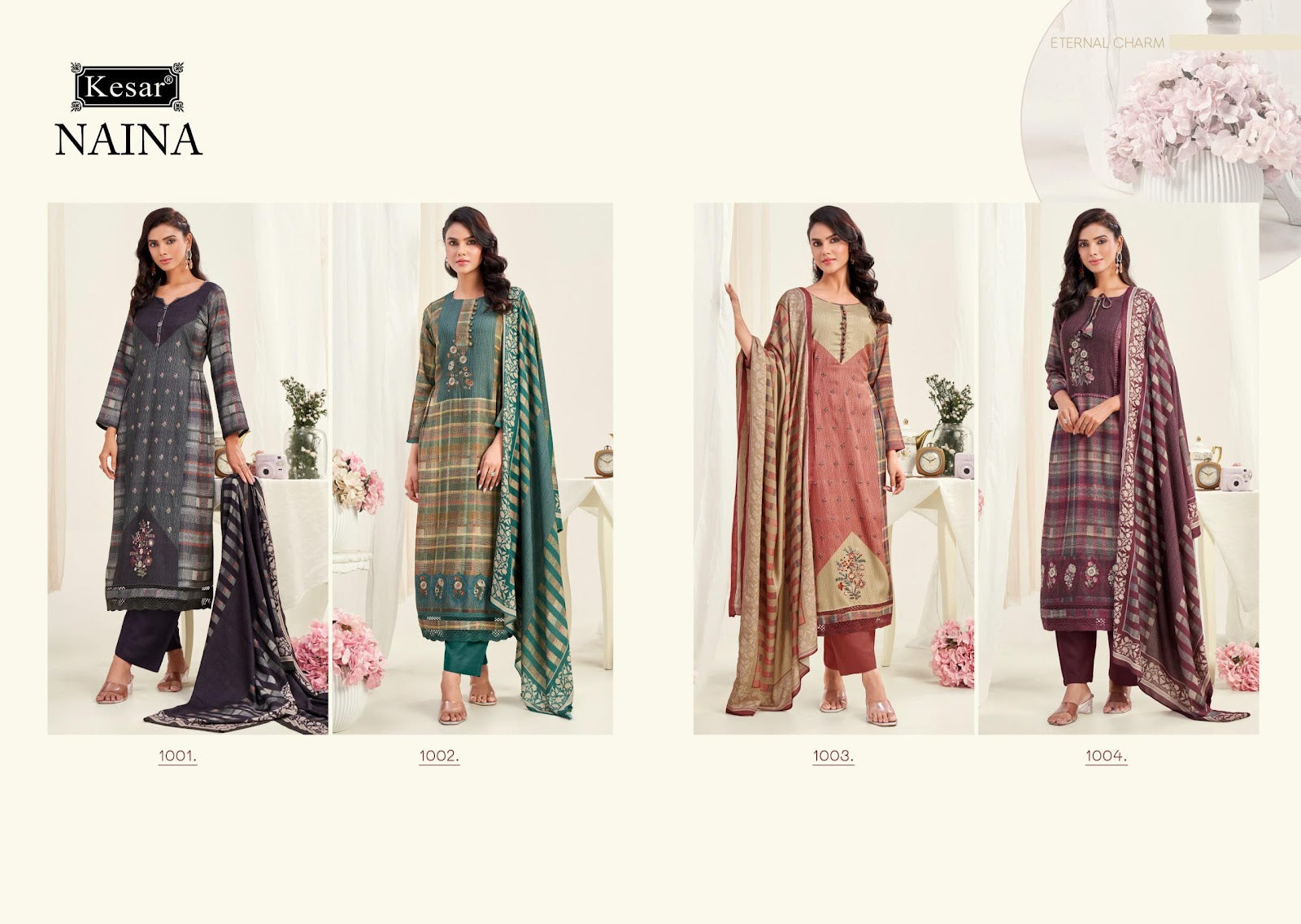 Naina Kesar Viscose Pashmina Suits Manufacturer Gujarat