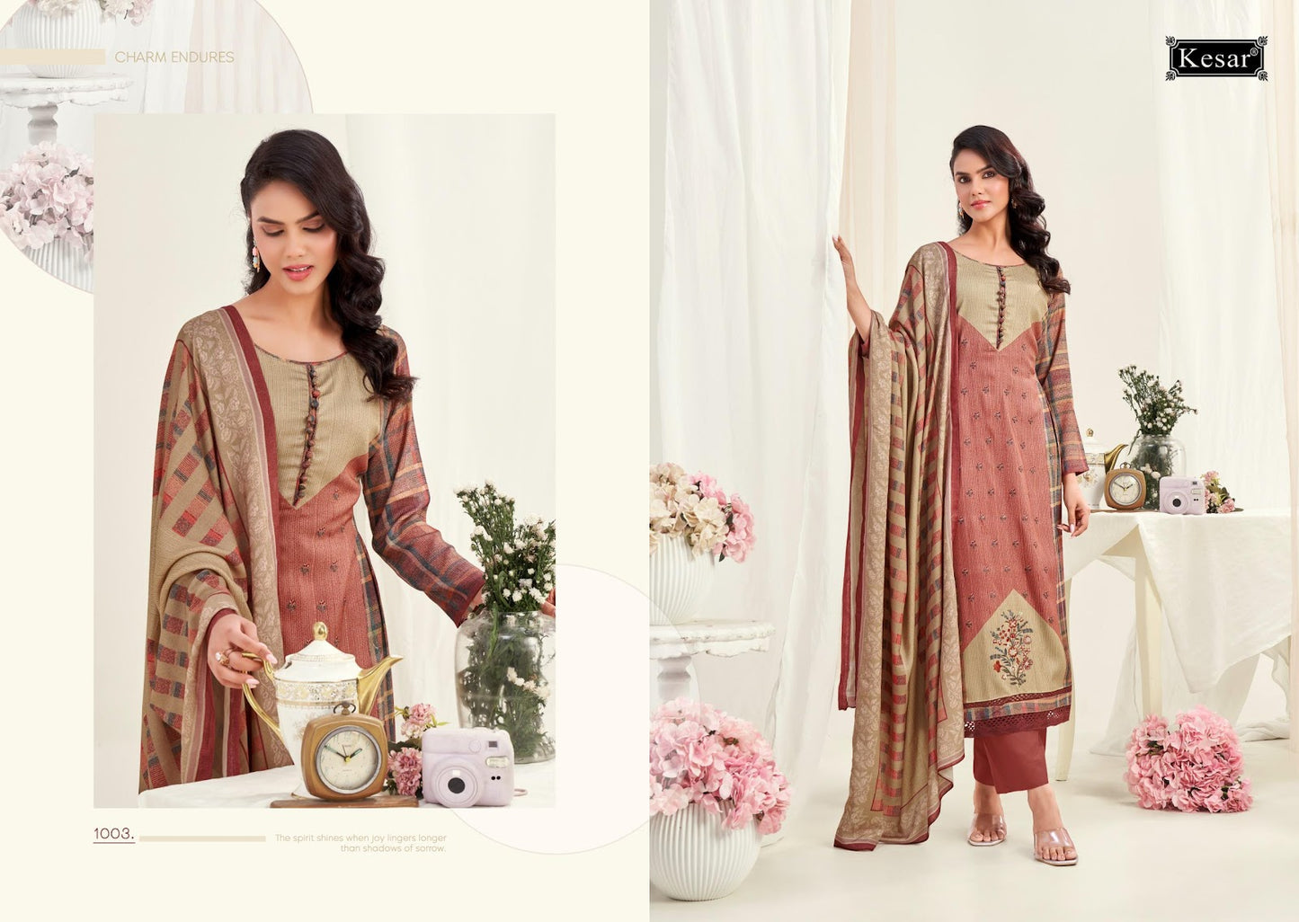 Naseeb Kesar Silk Velvet Suits Wholesale Price
