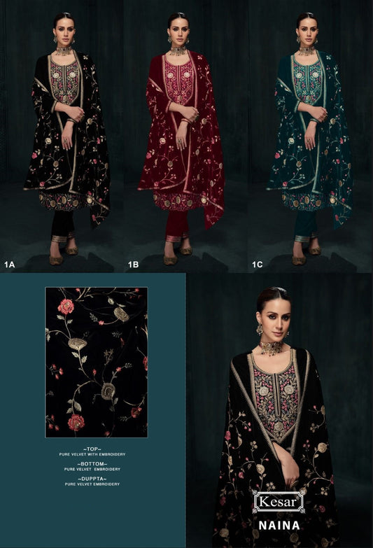 Naina Kesar Velvet Suits Wholesale