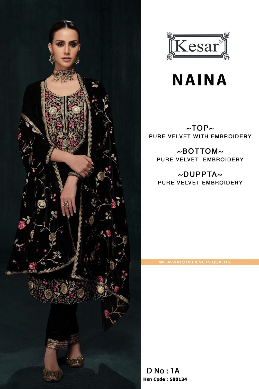 Naina Kesar Velvet Suits Wholesale