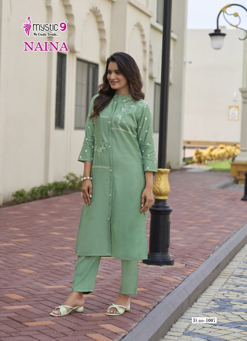 Naina Vol 1 Mystic 9 Vertican Co Ord Set Supplier