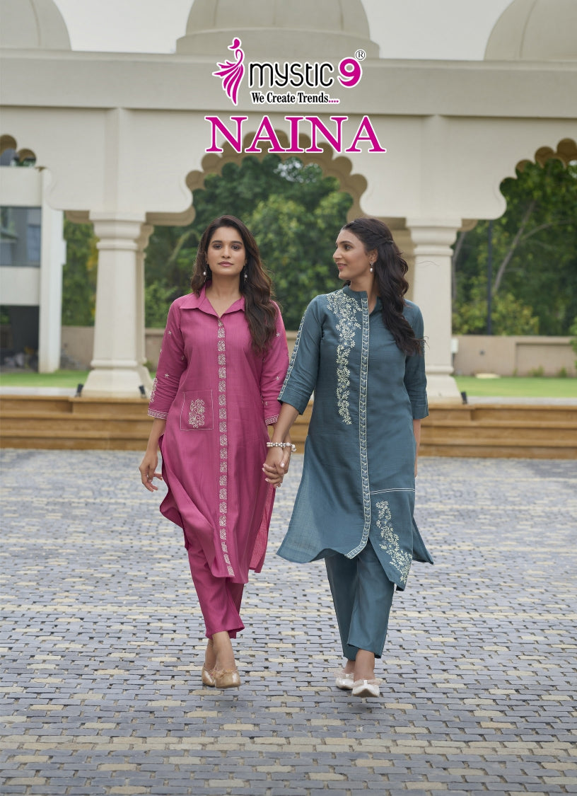 Naina Vol 1 Mystic 9 Vertican Co Ord Set Supplier