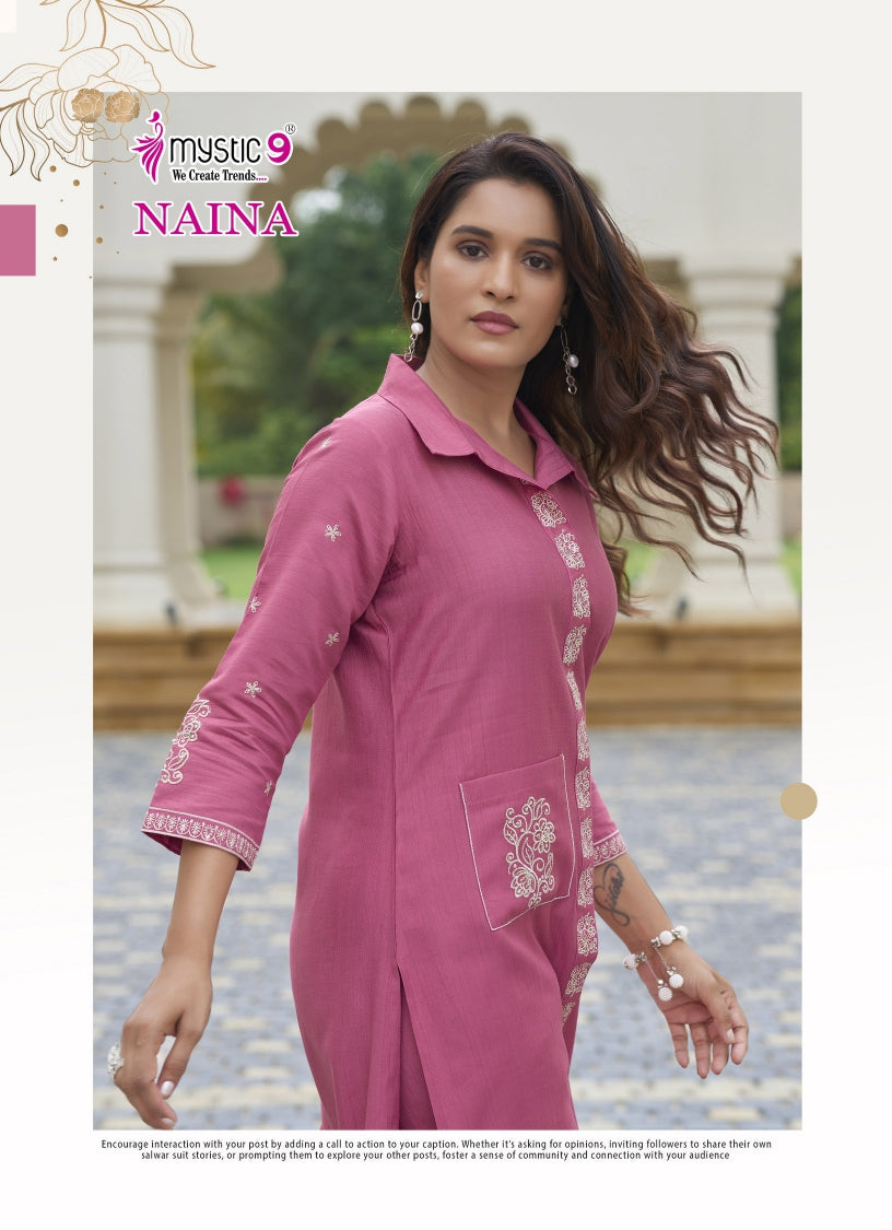 Naina Vol 1 Mystic 9 Vertican Co Ord Set Supplier