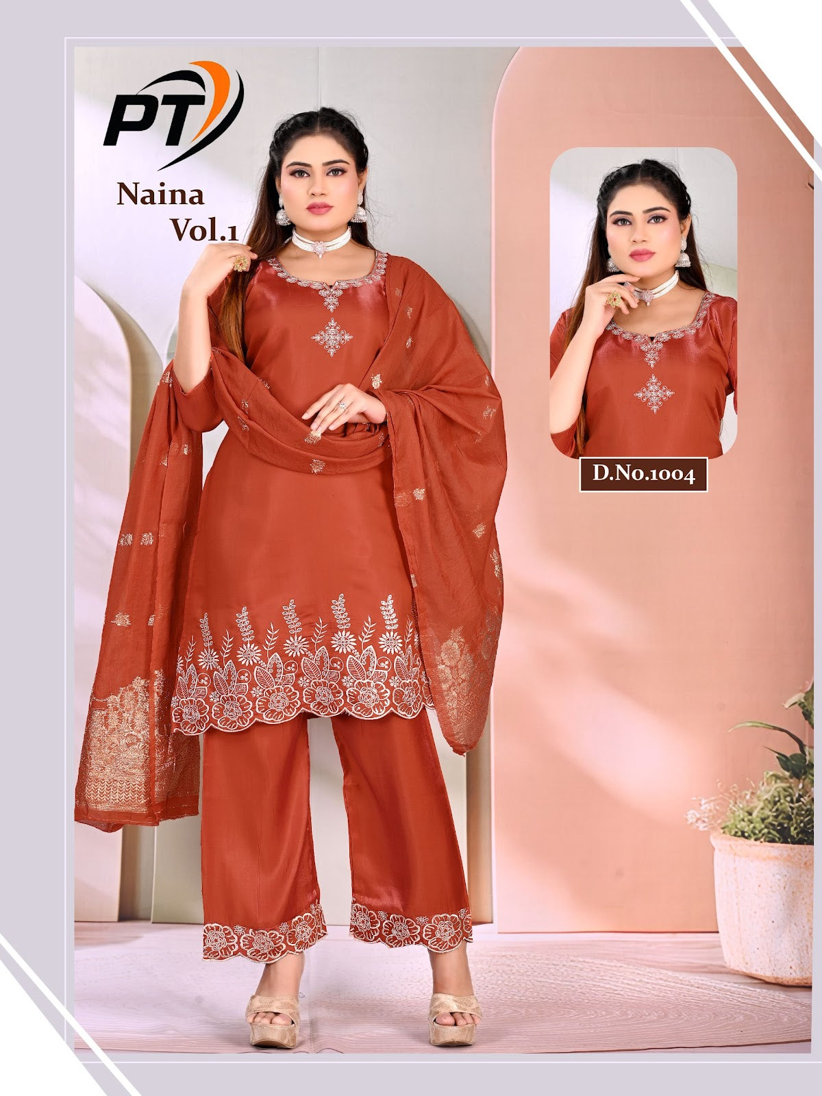 Naina Vol 1 Pt Sartin Readymade Plazzo Style Suits Exporter Ahmedabad