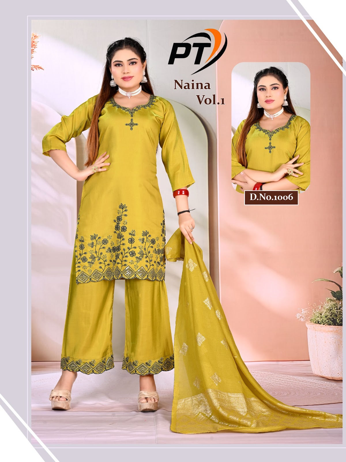 Naina Vol 1 Pt Sartin Readymade Plazzo Style Suits Exporter Ahmedabad