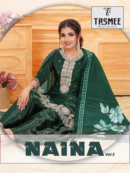 Naina Vol 2 Tasmee Roman Silk Readymade Plazzo Style Suits Wholesaler Ahmedabad