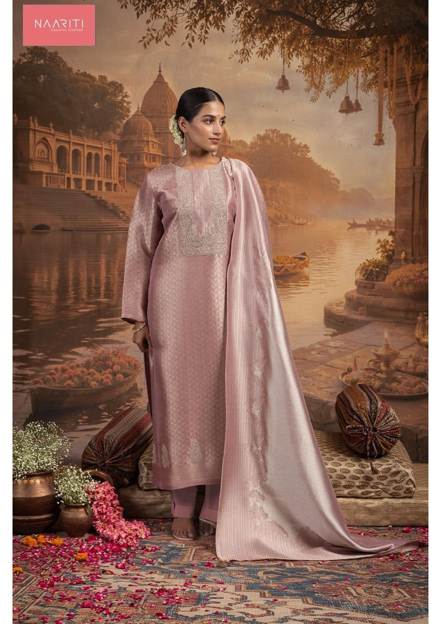 Nainaki Naariti Silk Jacquard Pant Style Suits Manufacturer Ahmedabad