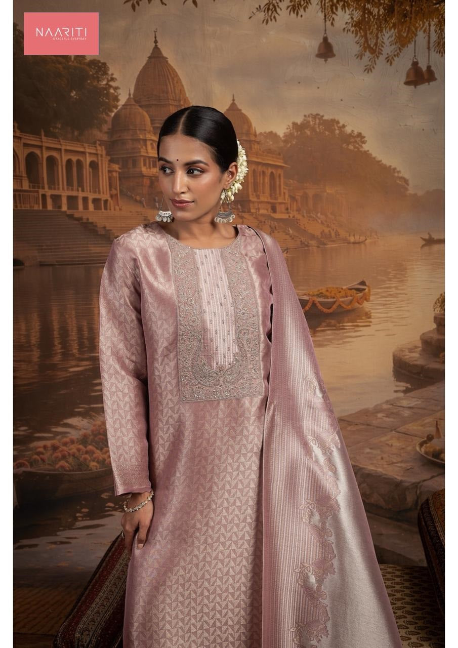 Nainaki Naariti Silk Jacquard Pant Style Suits Manufacturer Ahmedabad