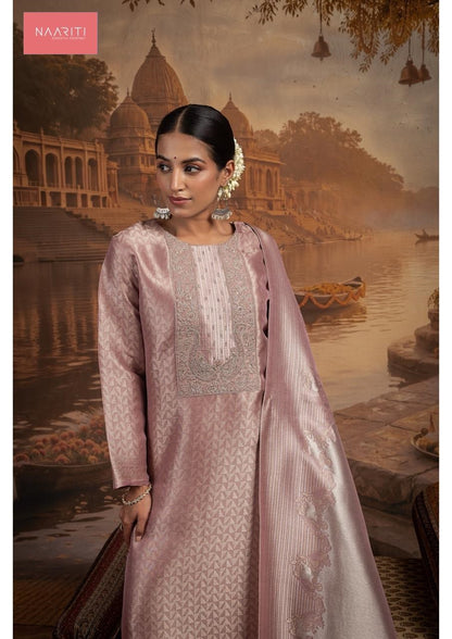 Nainaki Naariti Silk Jacquard Pant Style Suits Manufacturer Ahmedabad