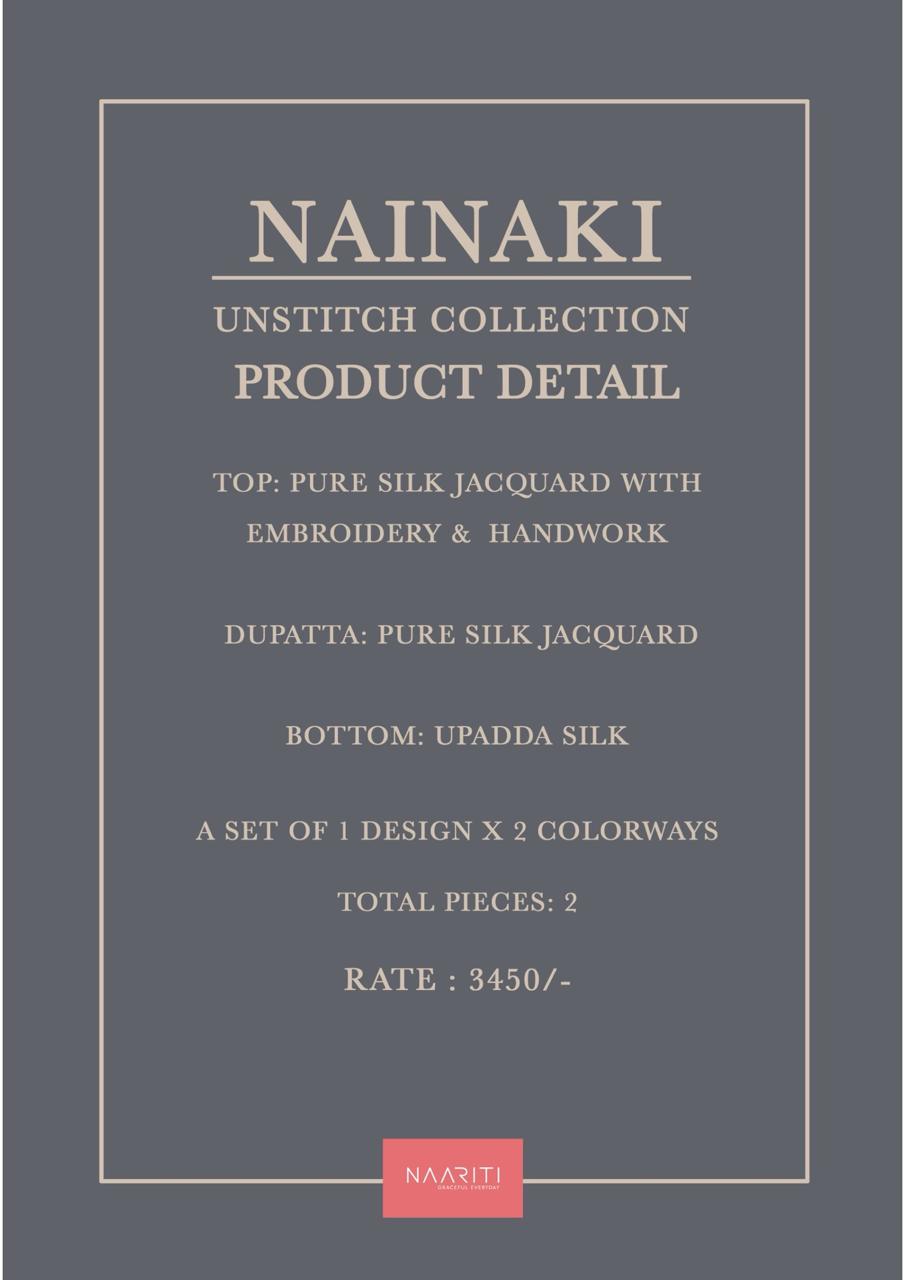 Nainaki Naariti Silk Jacquard Pant Style Suits Manufacturer Ahmedabad