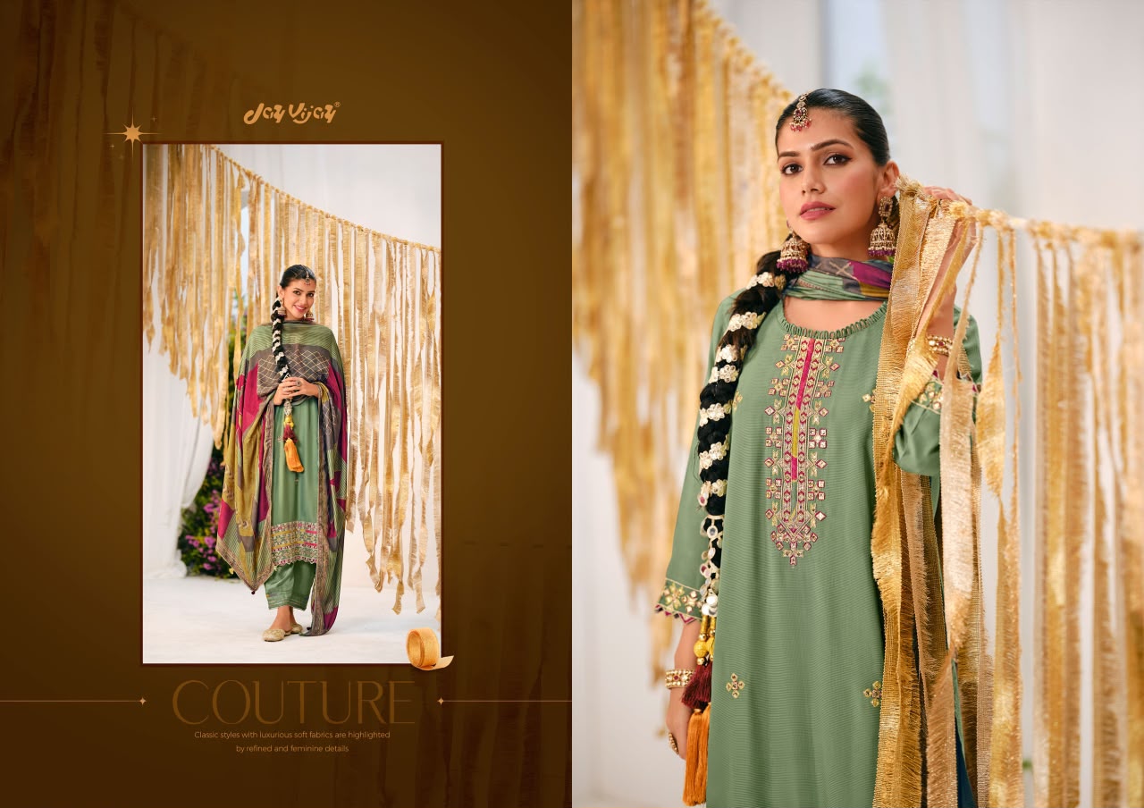 Nainaksh Jay Vijay Bemberg Muslin Pant Style Suits Supplier India