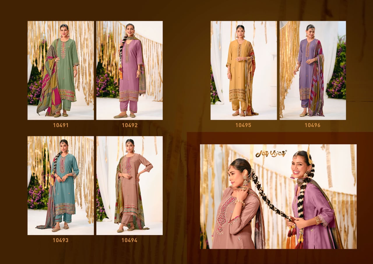 Nainaksh Jay Vijay Bemberg Muslin Pant Style Suits Supplier India