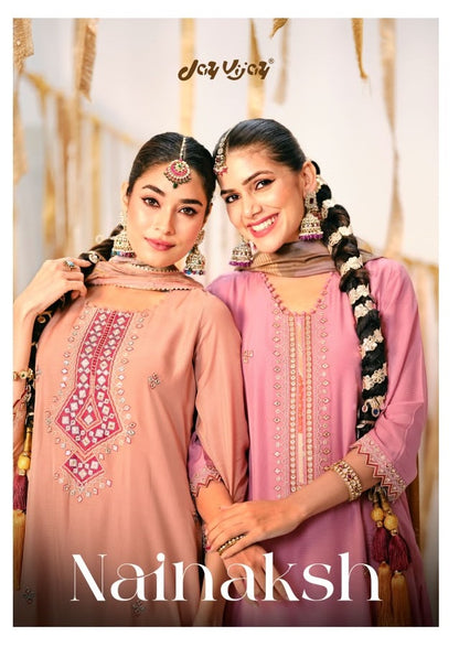 Nainaksh Jay Vijay Bemberg Muslin Pant Style Suits Supplier India