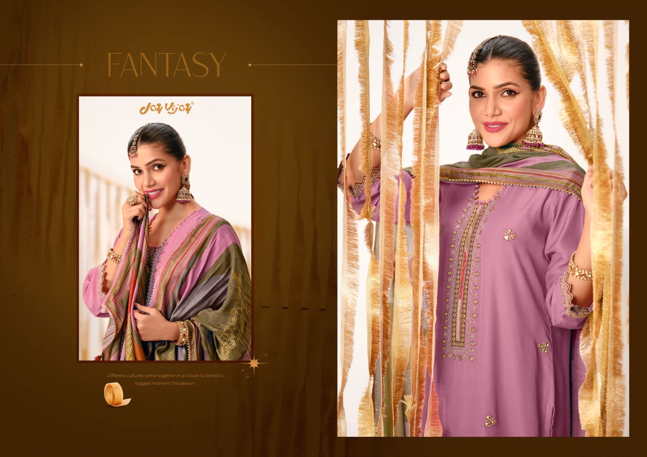 Nainaksh Jay Vijay Bemberg Muslin Pant Style Suits Supplier India