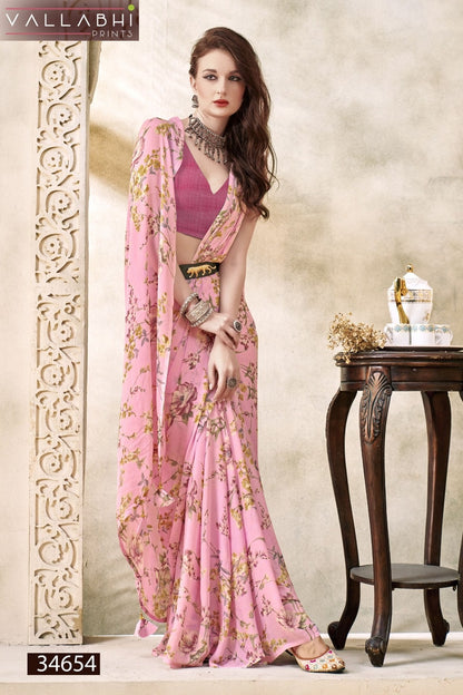 Nainavati Vallabhi Prints Georgette Sarees Wholesaler