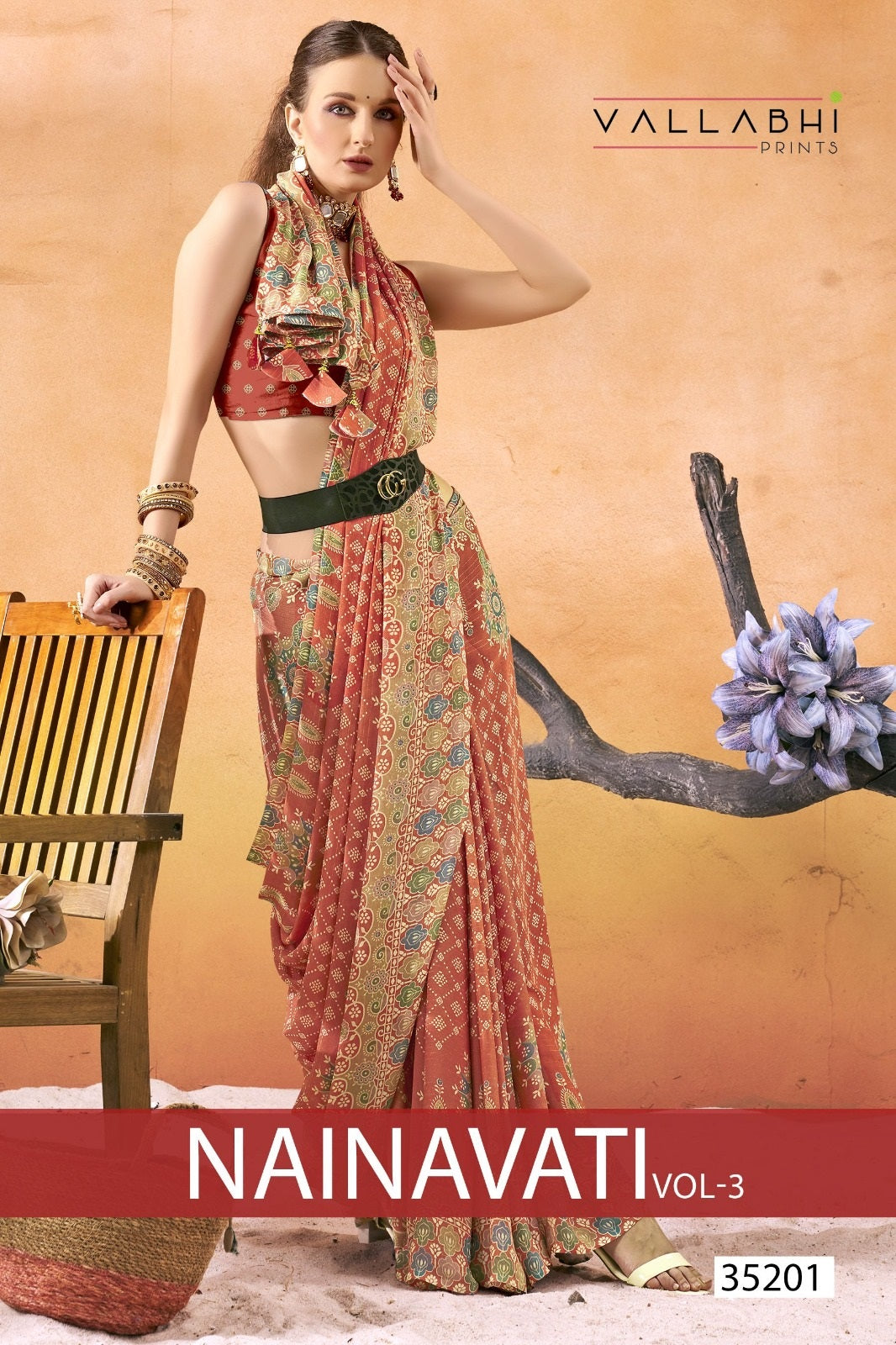 Nainavati Vol 3 Vallabhi Prints Georgette Sarees Supplier