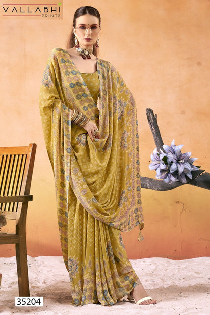 Nainavati Vol 3 Vallabhi Prints Georgette Sarees Supplier