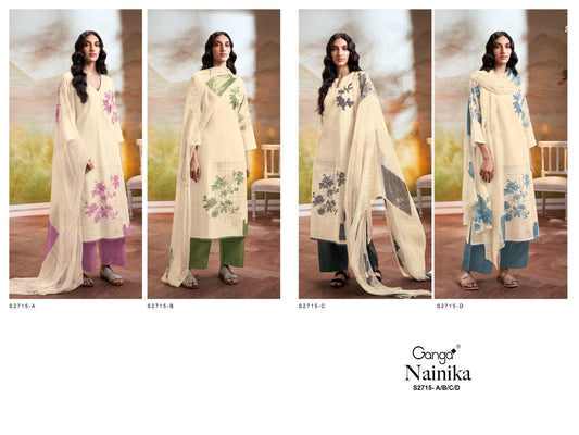Nainika 2715 Ganga Cotton Plazzo Style Suits Exporter