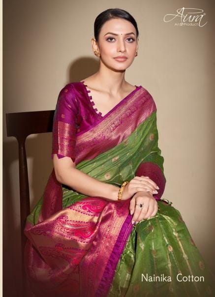 Nainika Cotton Aura Sarees