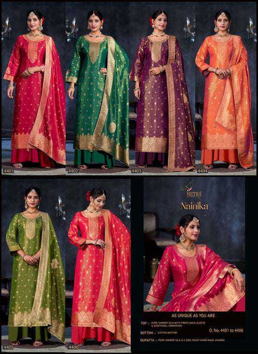 Nainika Netra Simmer Plazzo Style Suits Exporter Gujarat