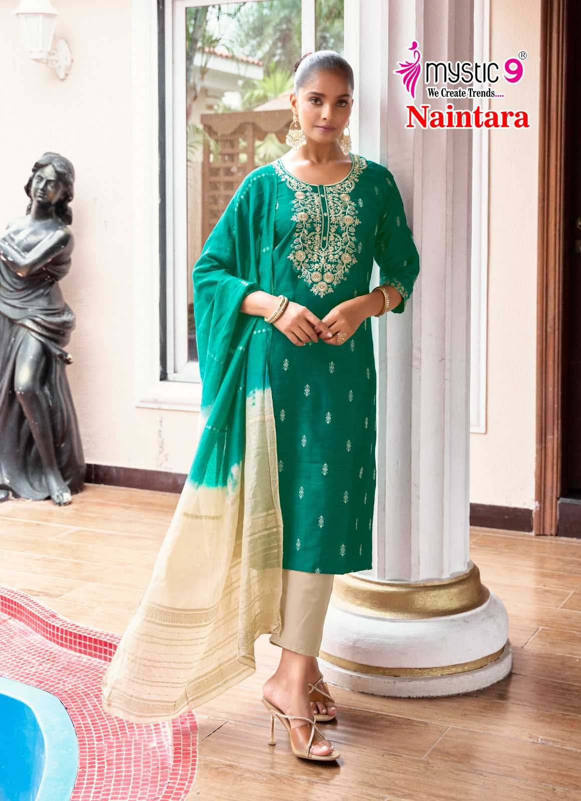 Naintara Mystic 9 Banglori Silk Readymade Pant Style Suits Manufacturer