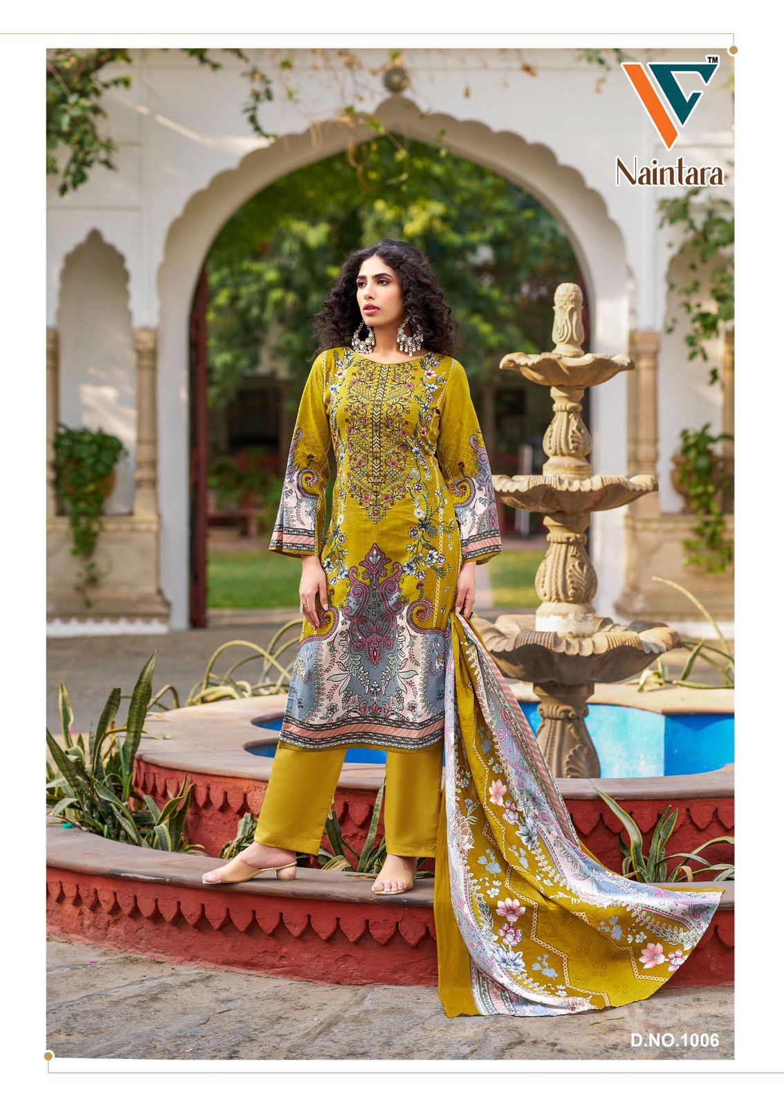Naintara Vol 1 Vandana Creation Cambric Cotton Karachi Salwar Suits Supplier Ahmedabad