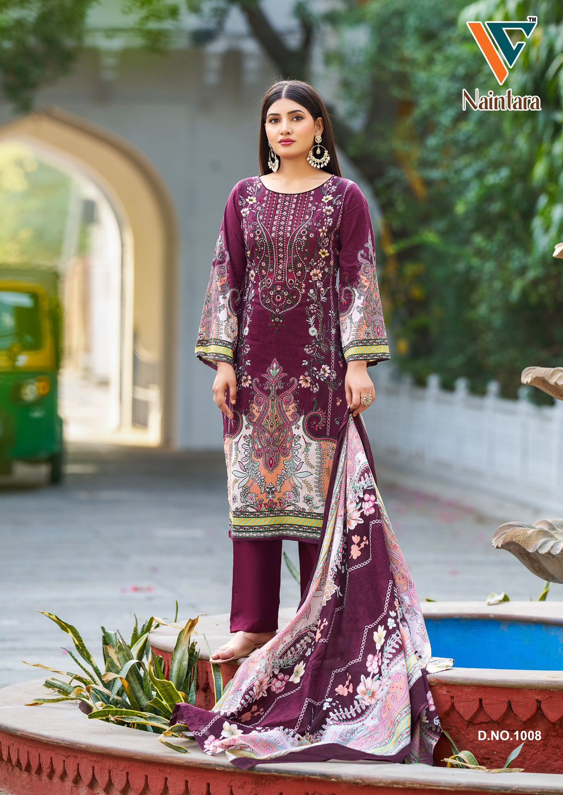 Naintara Vol 1 Vandana Creation Cambric Cotton Karachi Salwar Suits Supplier Ahmedabad