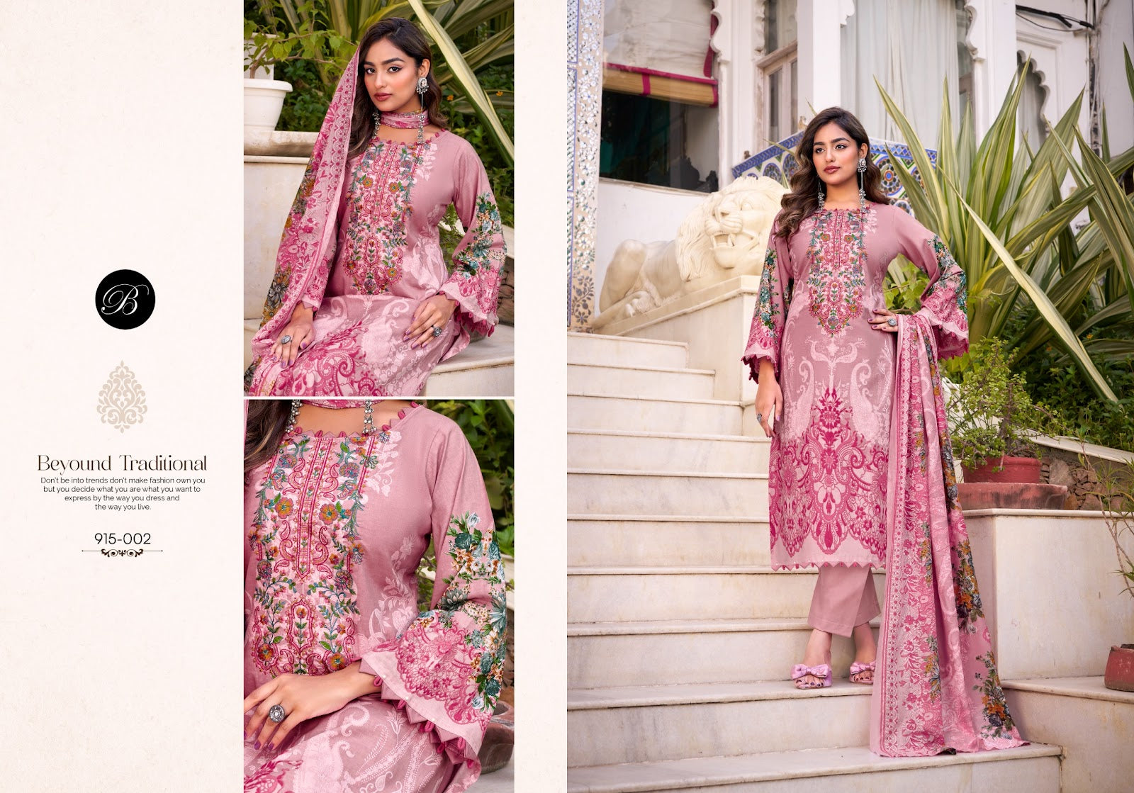 Naira 122 Belliza Designer Studio Cotton Karachi Salwar Suits Manufacturer India
