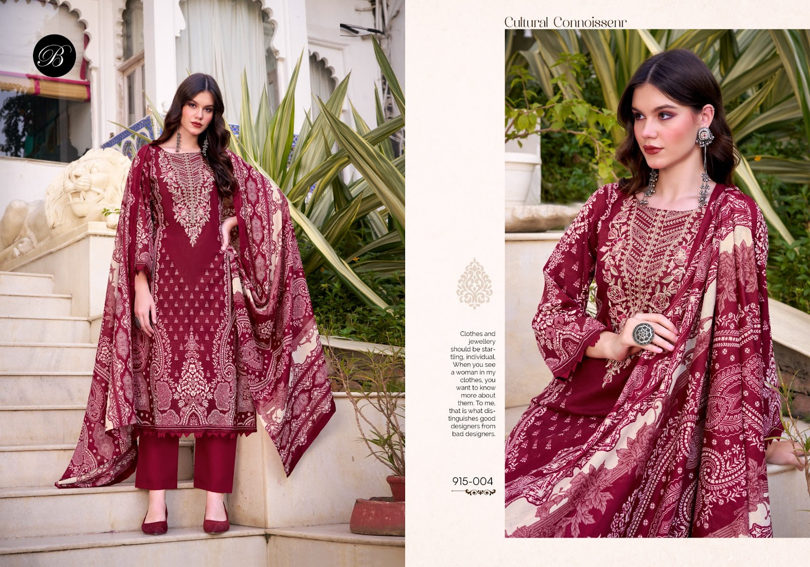 Naira 122 Belliza Designer Studio Cotton Karachi Salwar Suits Manufacturer India