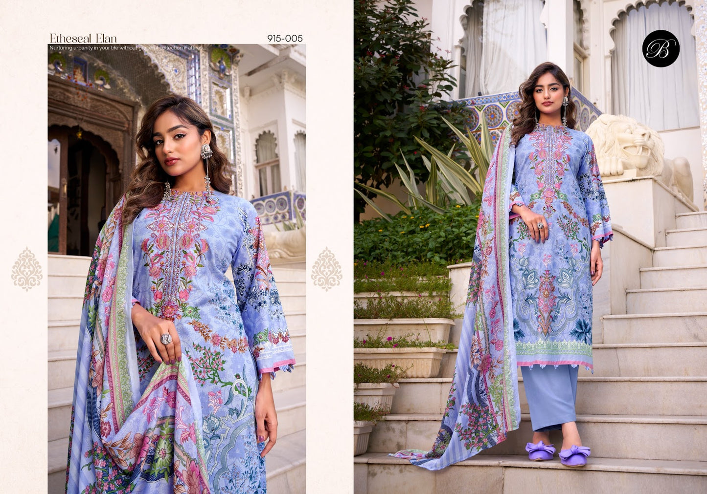 Naira 122 Belliza Designer Studio Cotton Karachi Salwar Suits Manufacturer India